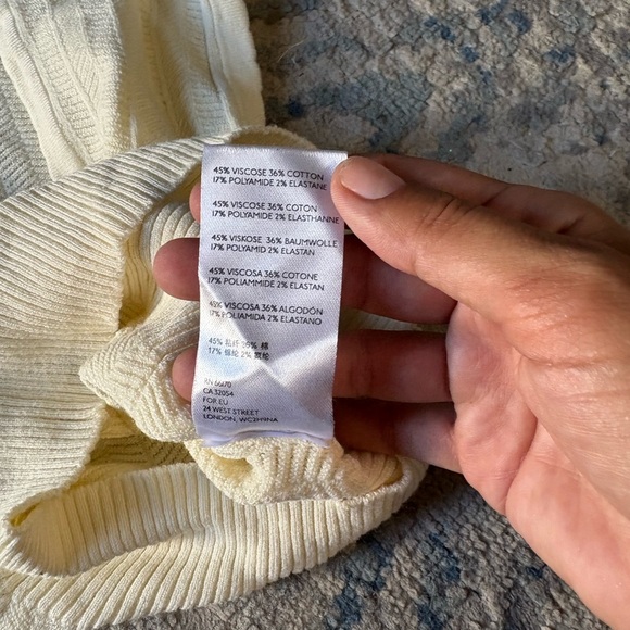 Free people scoop cream knitted crop top XS NWOT - Picture 3 of 4